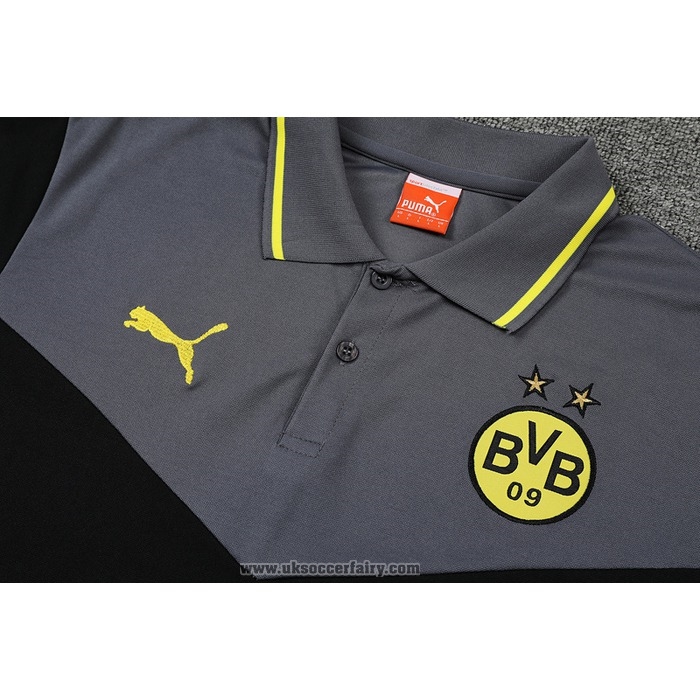 Polo Borussia Dortmund 2022-2023 Grey and Black